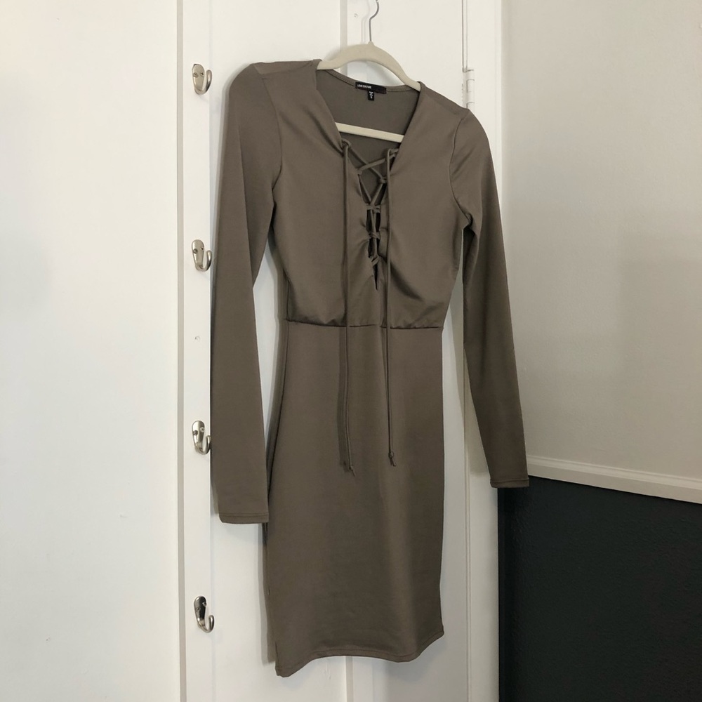 Love Culture Body Con Lace Up dress